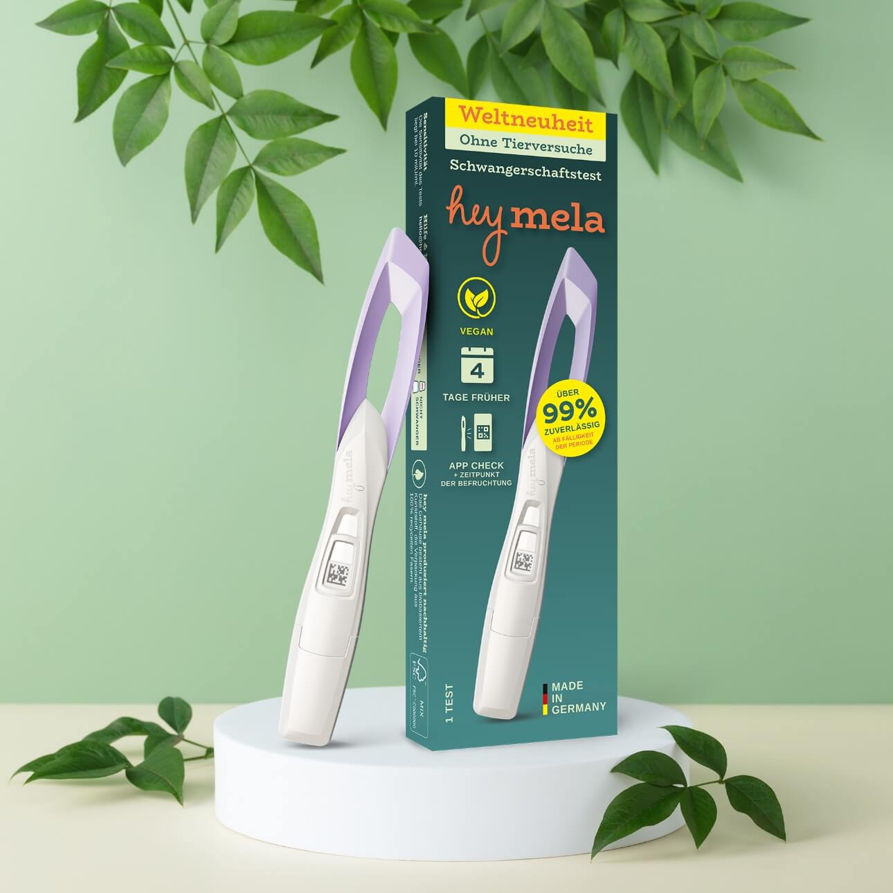 hey mela veganer Schwangerschaftstest